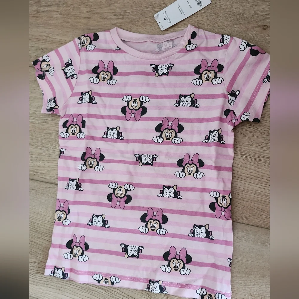 2 Pcs Disney White Minnie Mouse Pink Graphic Tee 3t New - Picture 3 of 4